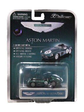 Aston Martin Carroll Shelby 50th green DBR1 convertible diecast 1:64 car New